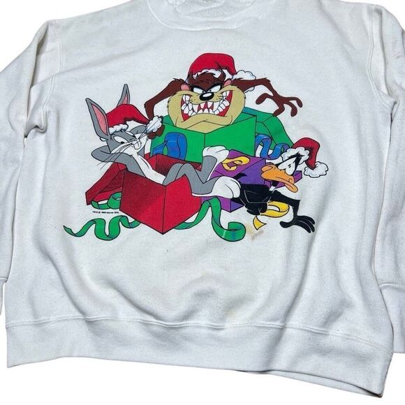American Vintage Taz Looney Tunes Sweatshirt Crewneck Medium - Picture 2 of 8